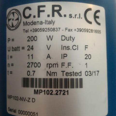 C F R Mp 102 2721 Motore Elettrico 24v 0w L Altraranda