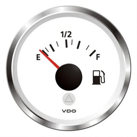 Gauge Livello Benzina Indicatore Livello Carburante ELING 52 Mm - 240-33 Ohm Con Retroilluminazione 7 Colori | 12V/24V Per Barche Sensore Carburante 240-33 Ohm