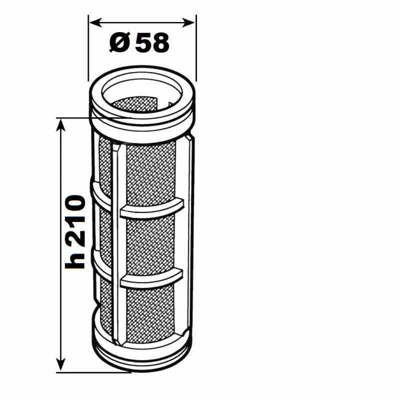 Filtro Acqua Tipo A Con Cartuccia Lavabile | Attacco Filettato IG/AG 1" | Max 5,5 Bar | Per Pompe Da Giardino E Irrigazione