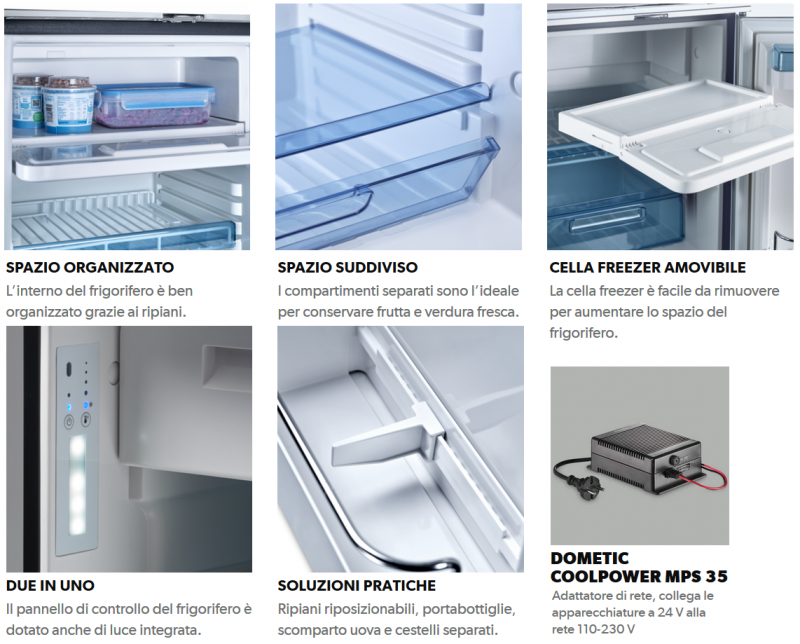 Dometic Frigorifero CoolMatic CRX 140 S porta in acciaio inox L