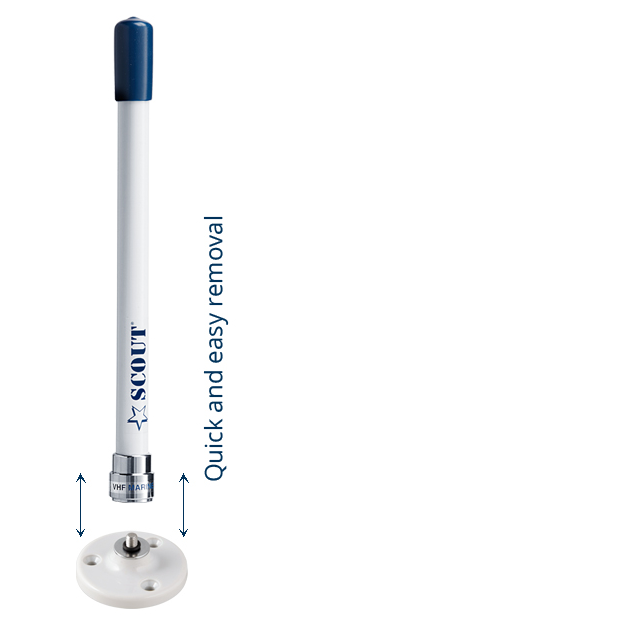 SCOUT® Antenna VHF in fiberglass 0,22 m (9") L'altraranda