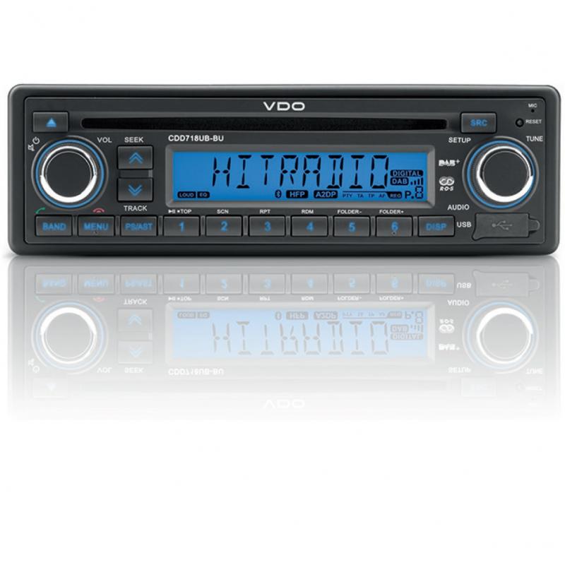 VDO 24V DAB + RadioCD RDS USB MP3 WMA Bluetooth Retroilluminazione blu