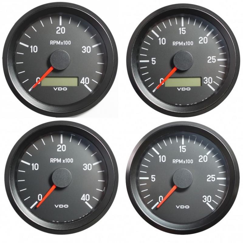 benzina 12 V profondità di montaggio circa 50 mm Contagiri da 80 mm 0 – 10000 giri//min VDO 1013086 colore lancetta rossa per motori a benzina con set di pezzi di lampadine