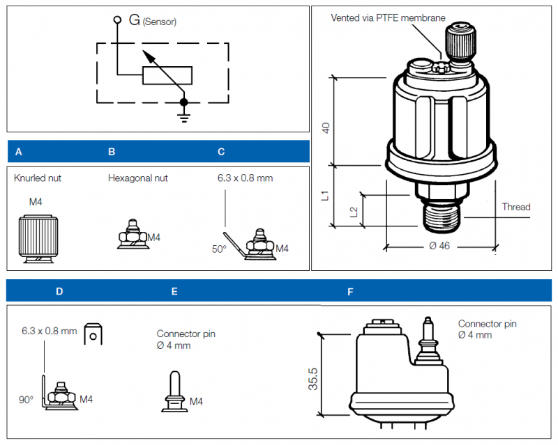 Sensore Di Pressione 0-5 Bar / M10 X 1 / 6-24 V / Con Contatto Di