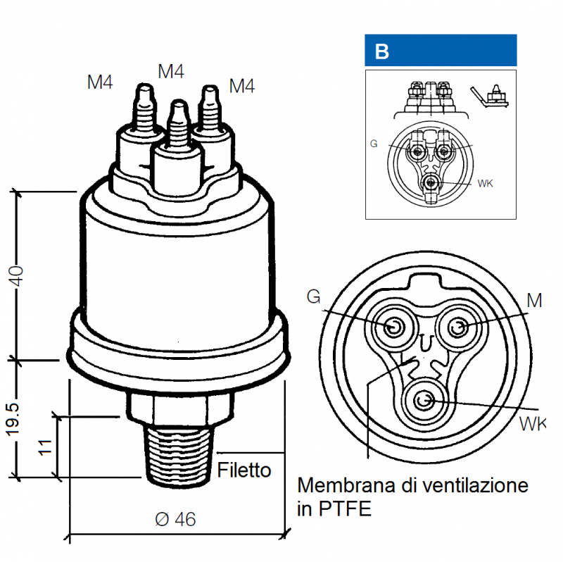 Sensore Di Pressione Olio VDO 10 Bar - Universale, Filettatura 1/8 NPT, Per Motori - Foto 6